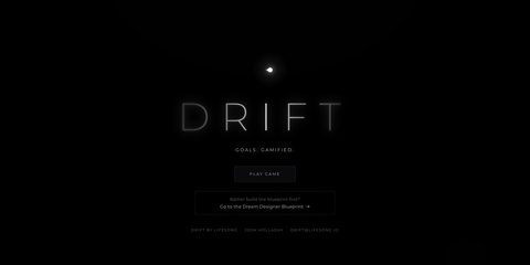 Drift start screen: the word DRIFT on black